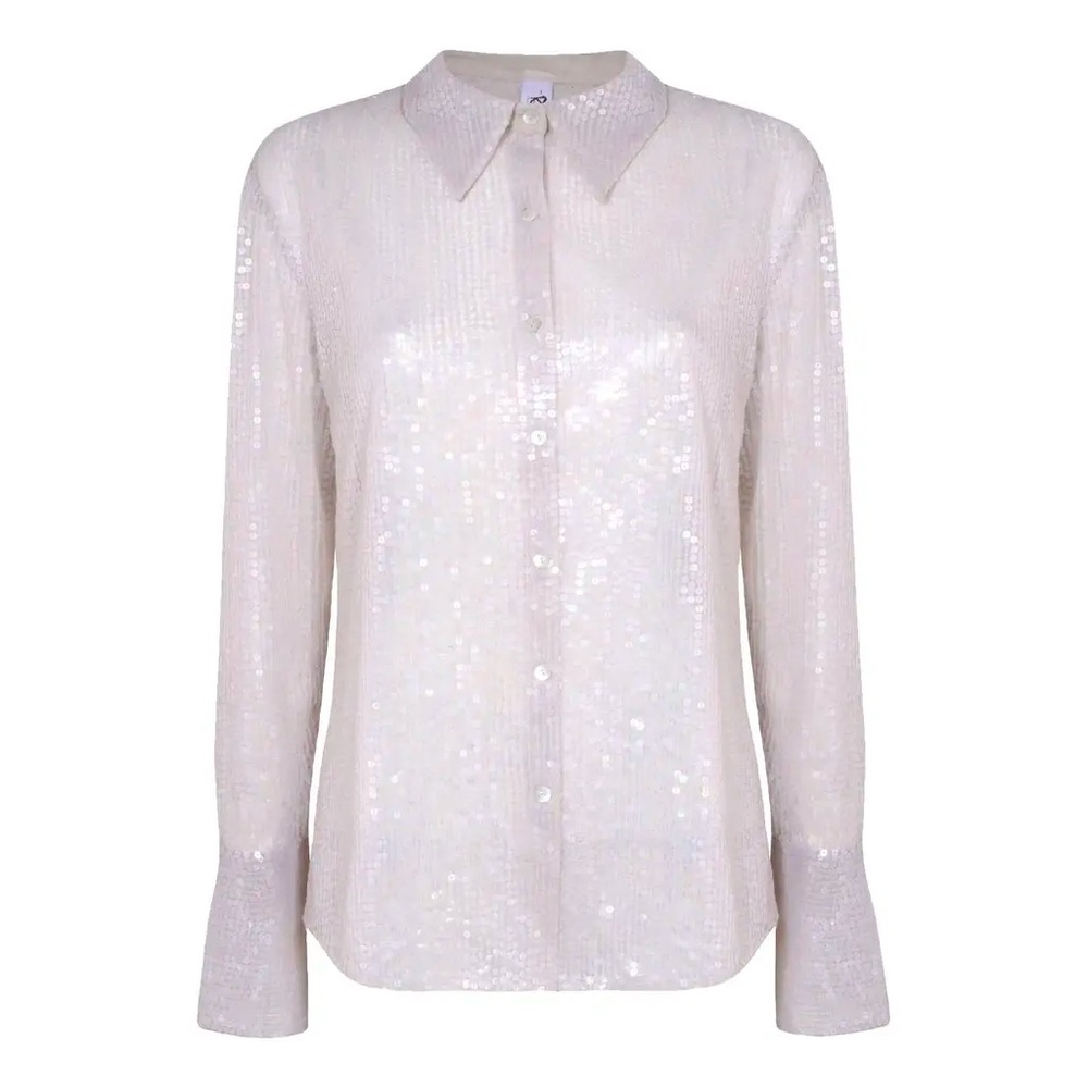 Rat & Boa Blush Sequin Mesh Top